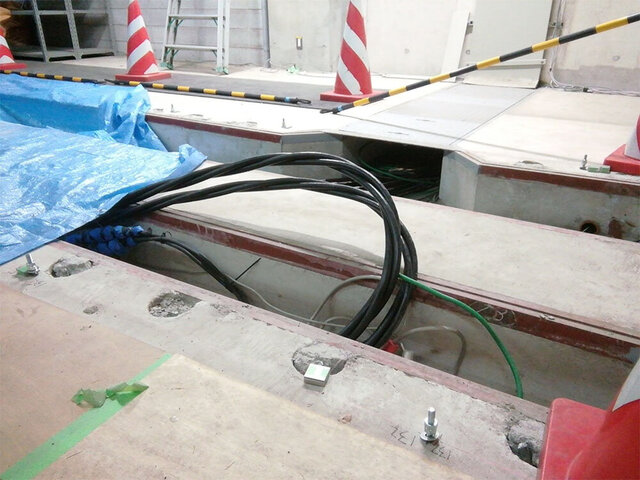 メインキュービクル室　幹線敷設・アンカー打設