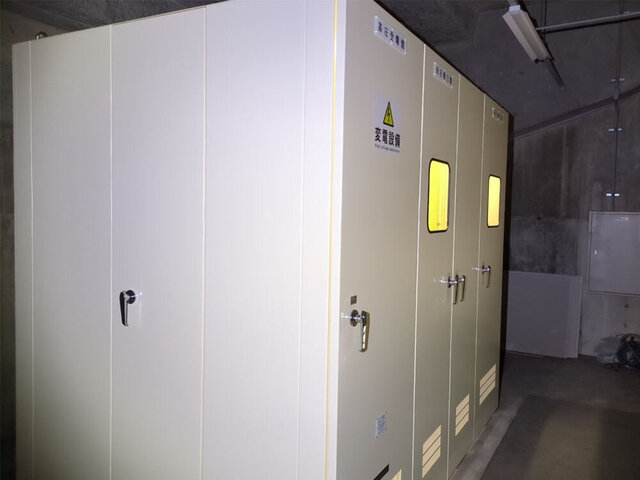 野球場2階変圧器室(L)　キュービクル受電