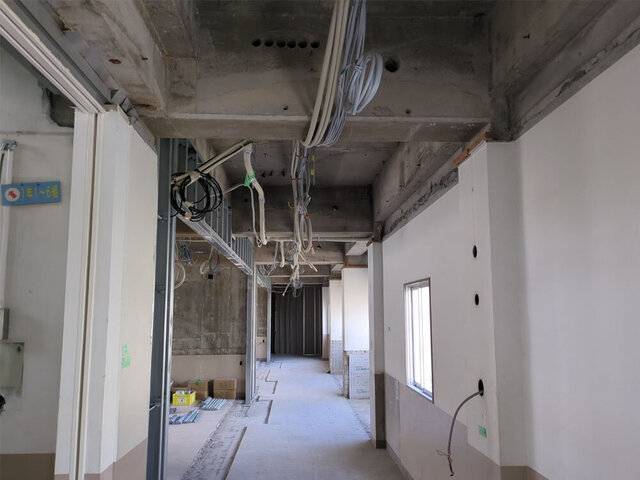 中棟2階　配管配線状況